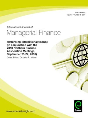 cover image of International Journal of Managerial Finance, Volume 7, Issue 2